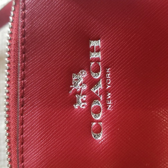 Coach Peyton Leather Mini Handbag New Red 🥳 + Free gft - Picture 5 of 15